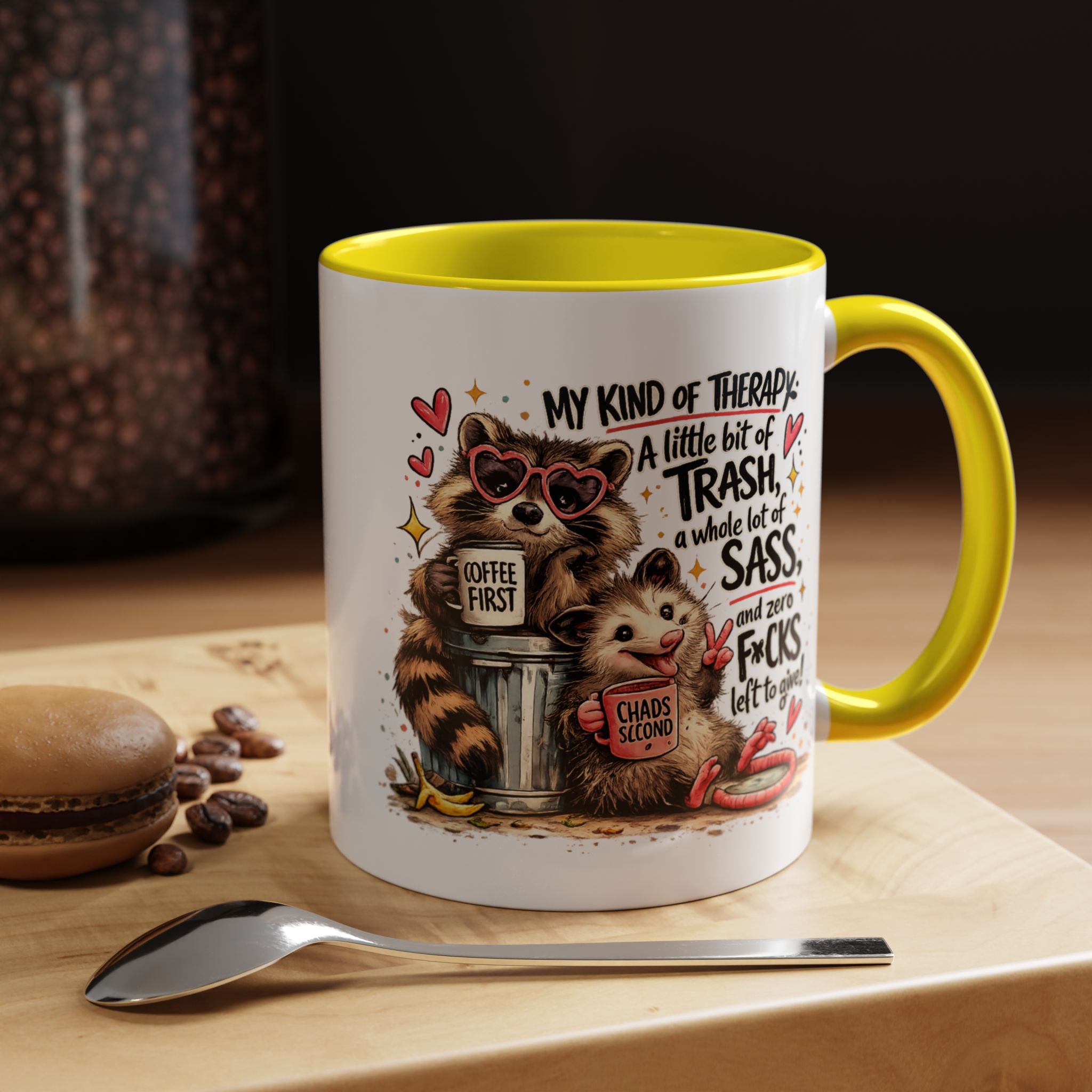 Funny Raccoon Coffee Mug – Cute Sassy Animal Mug, Sarcastic Gift for Raccoon Lovers