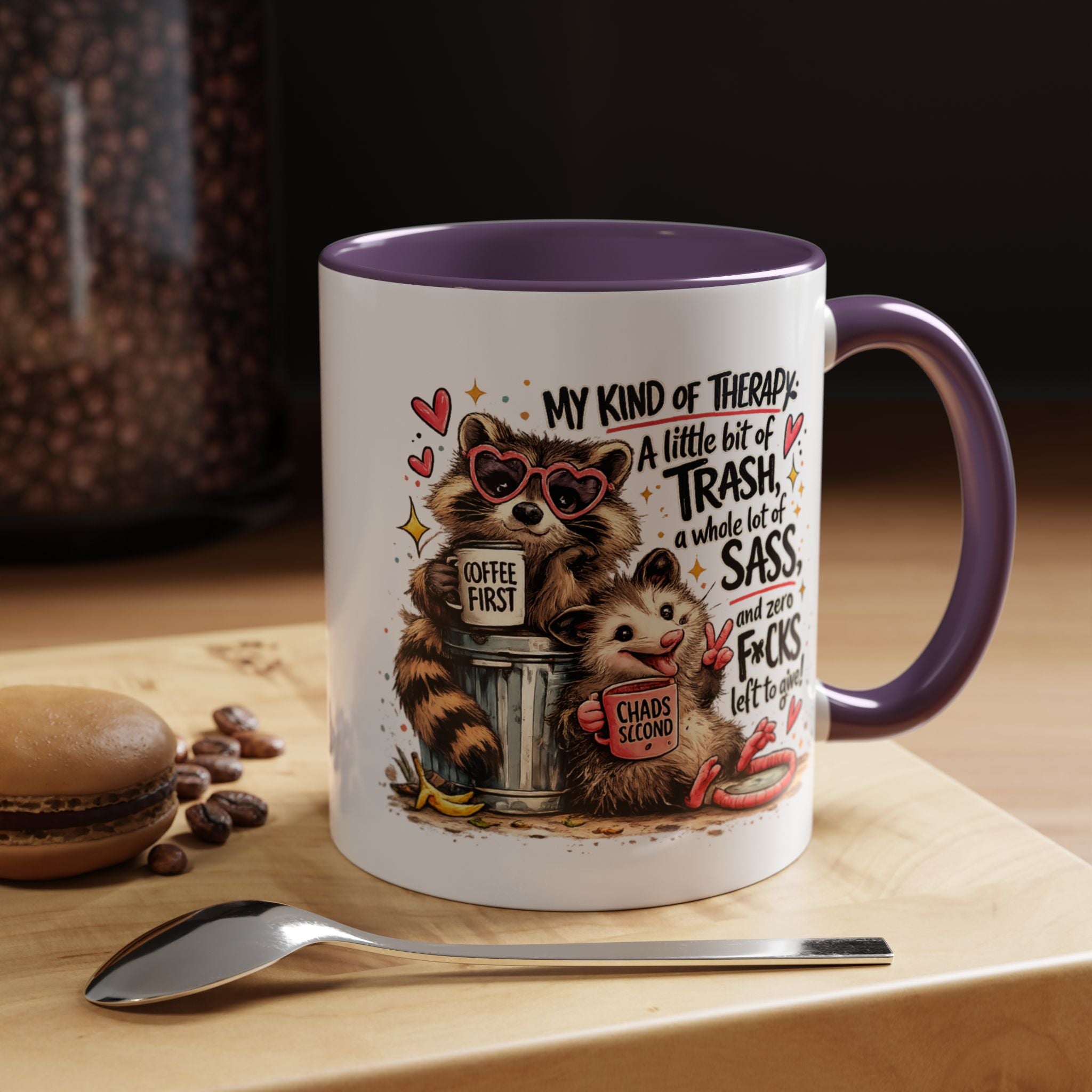 Funny Raccoon Coffee Mug – Cute Sassy Animal Mug, Sarcastic Gift for Raccoon Lovers