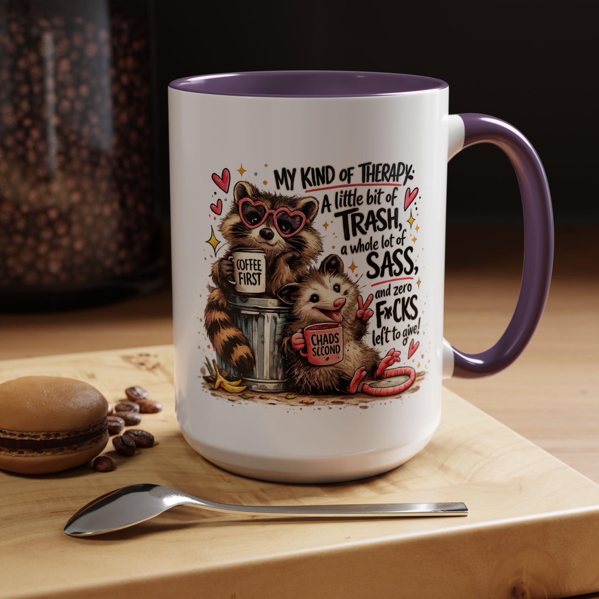 Funny Raccoon Coffee Mug – Cute Sassy Animal Mug, Sarcastic Gift for Raccoon Lovers