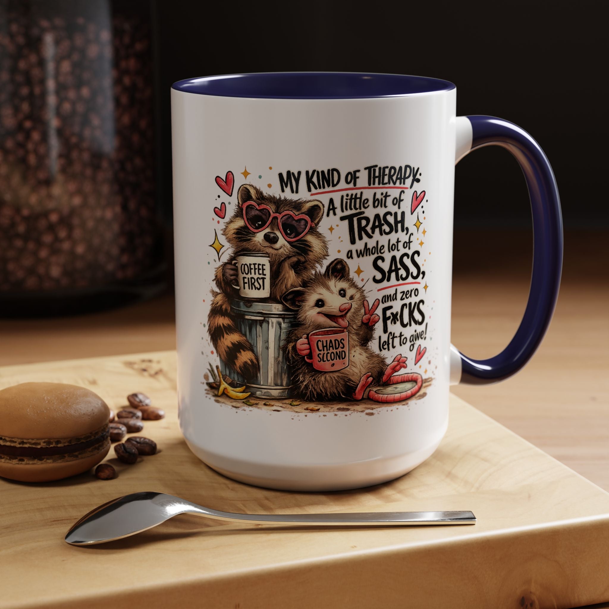 Funny Raccoon Coffee Mug – Cute Sassy Animal Mug, Sarcastic Gift for Raccoon Lovers