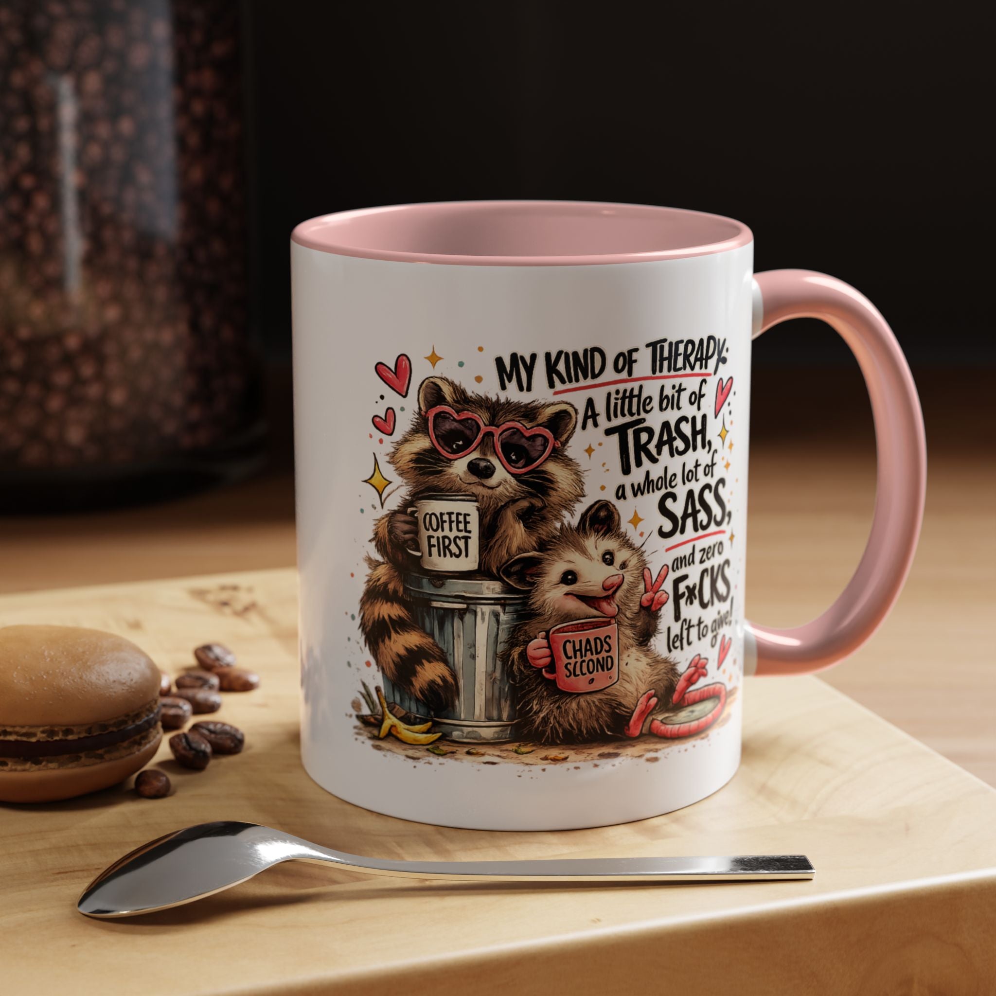 Funny Raccoon Coffee Mug – Cute Sassy Animal Mug, Sarcastic Gift for Raccoon Lovers