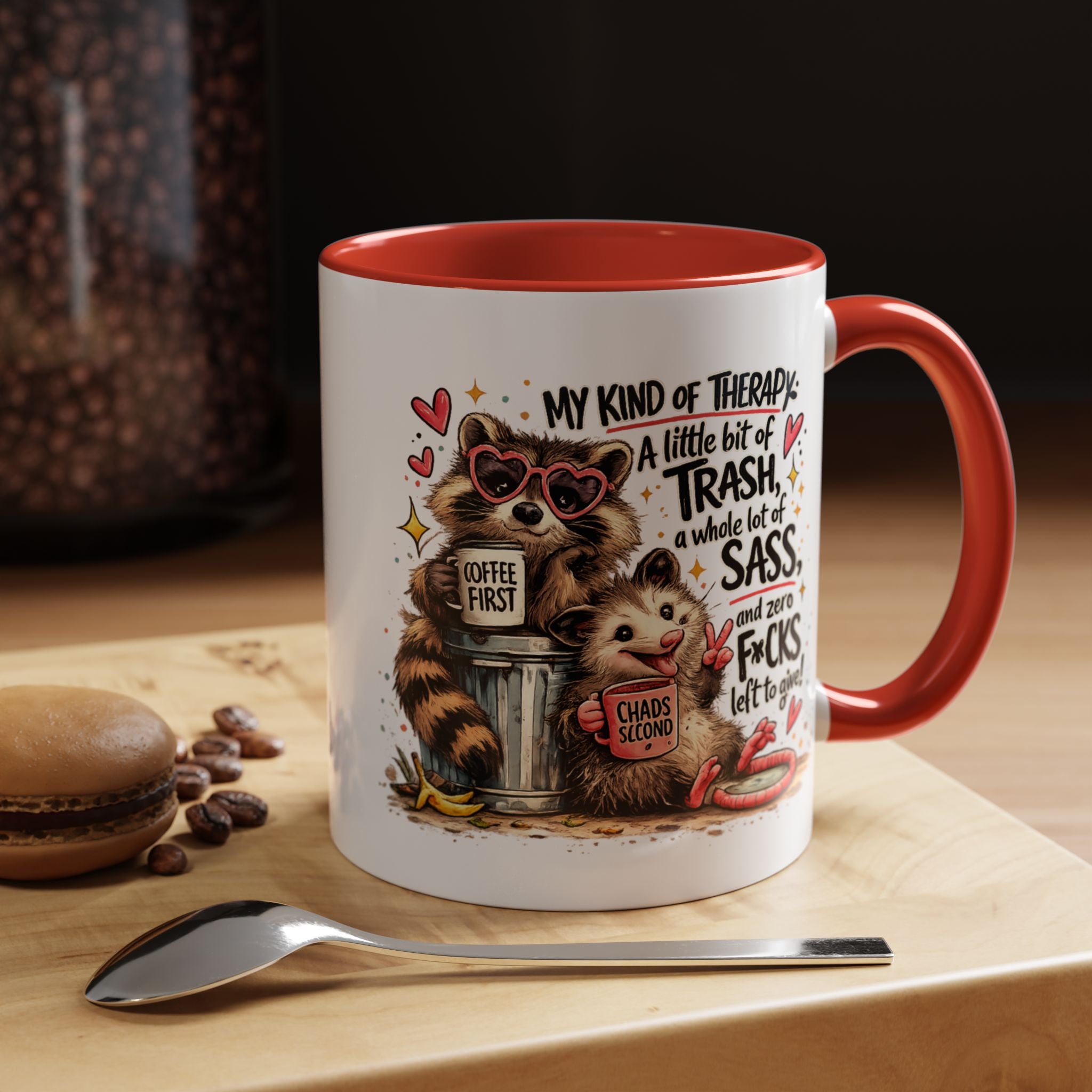 Funny Raccoon Coffee Mug – Cute Sassy Animal Mug, Sarcastic Gift for Raccoon Lovers